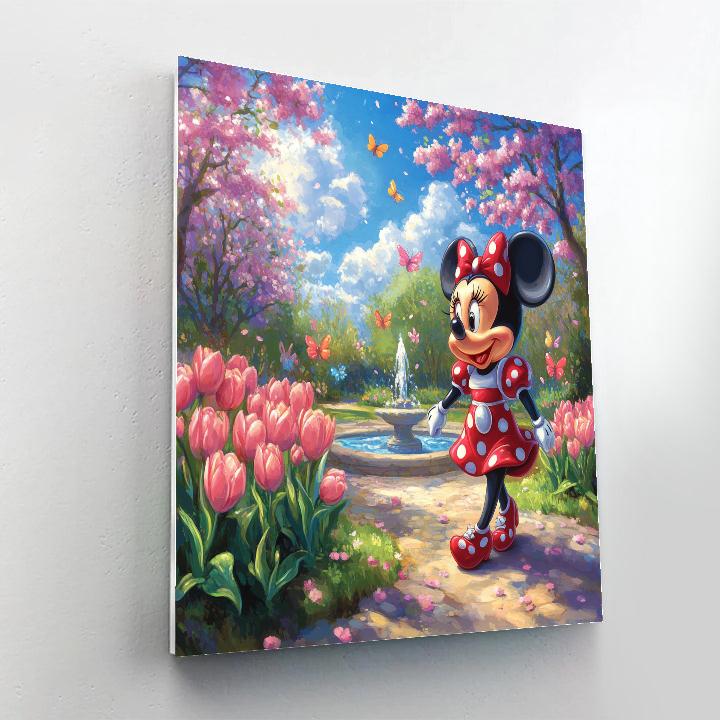 Minnie Mouse Springtime Stroll Disney Inspired painting number kit