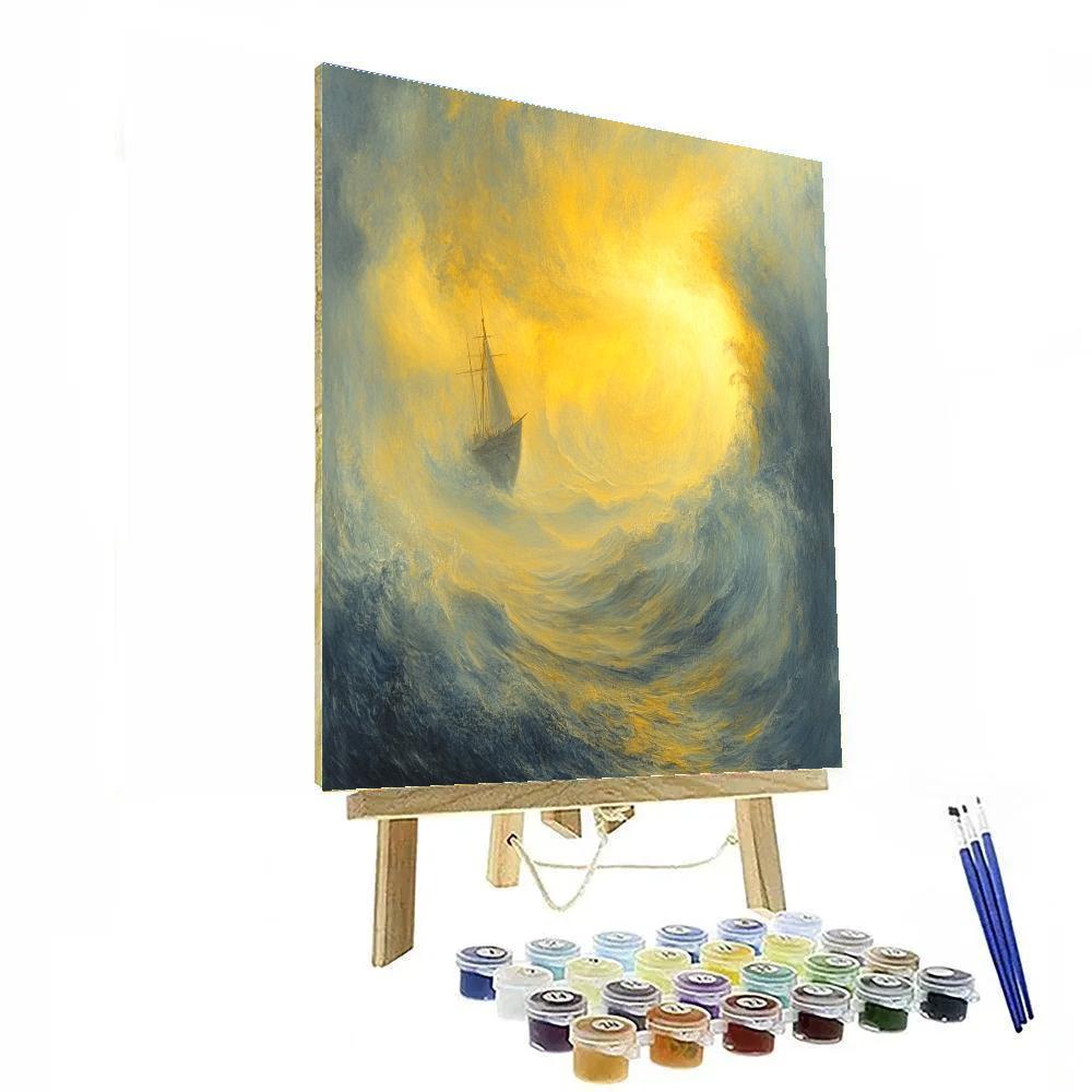JMW Turner Inspired Tempest At Sea Paint by numbers art