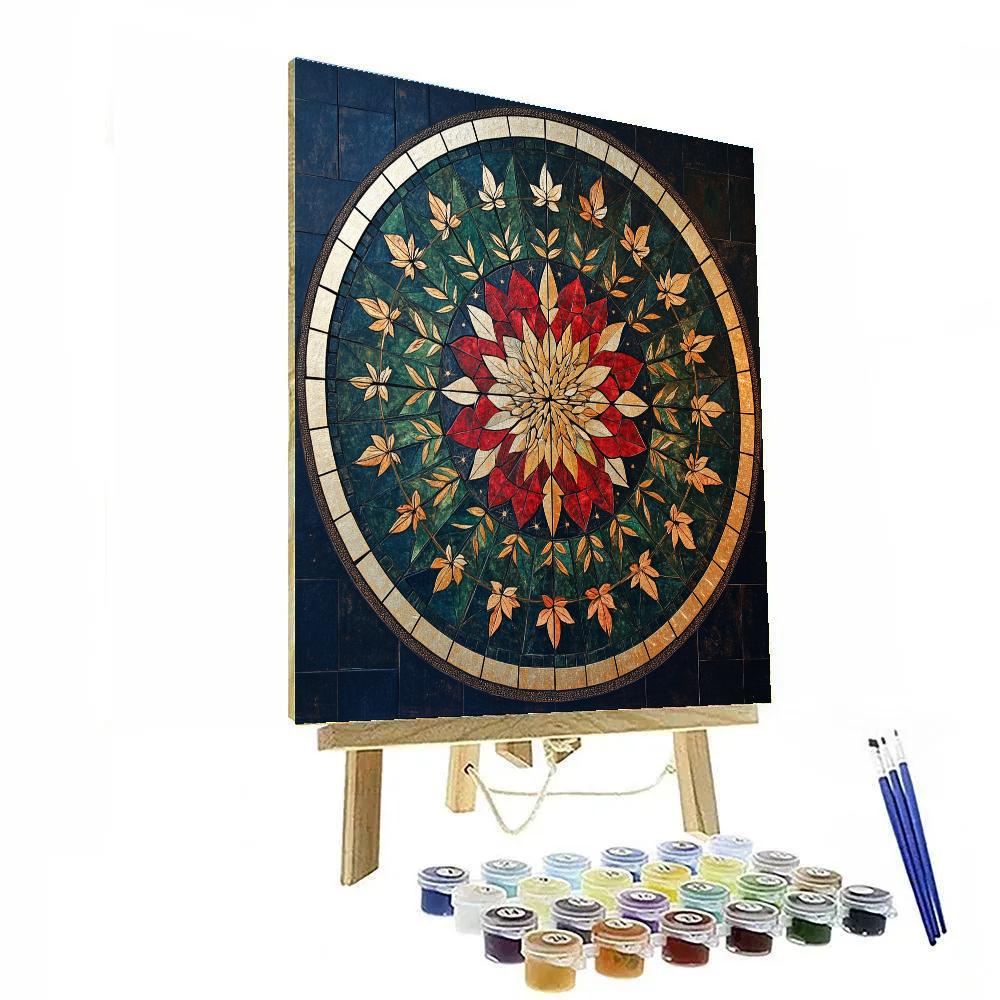 Frida Kahlo Inspired Zodiac Mosaic Of Seeds Numbered painting kits