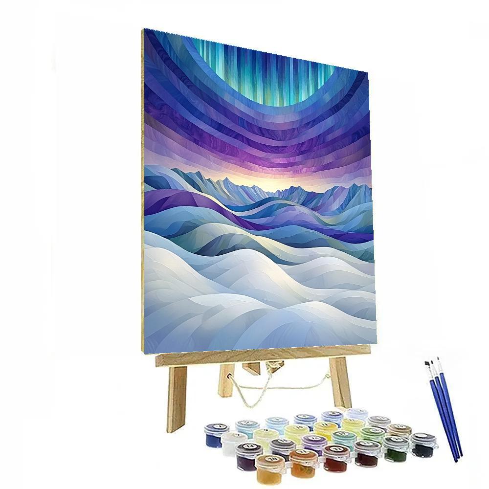Lawren Harris Inspired Aurora Crown Over Glacier Basin Number painting