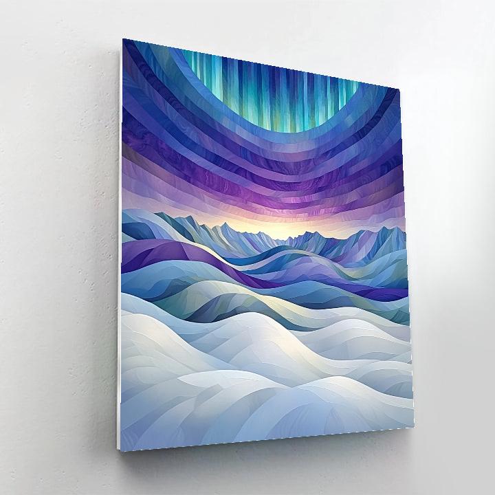 Lawren Harris Inspired Aurora Crown Over Glacier Basin Number painting