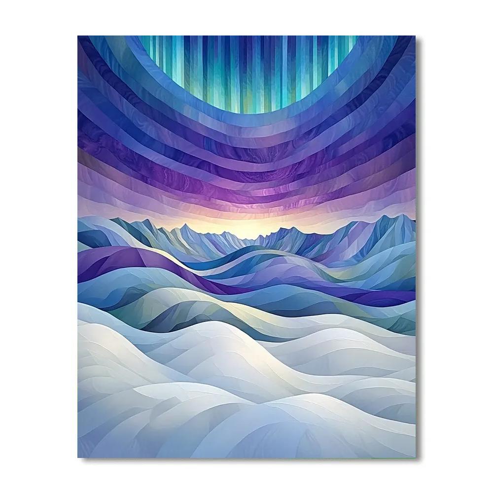 Lawren Harris Inspired Aurora Crown Over Glacier Basin Number painting