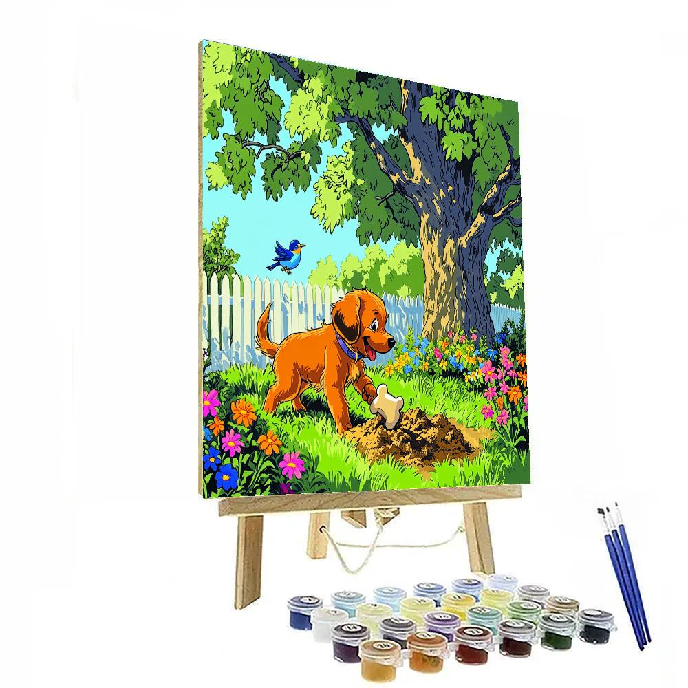 Pluto Backyard Treasure Hunt Disney Inspired Paint by numbers kits