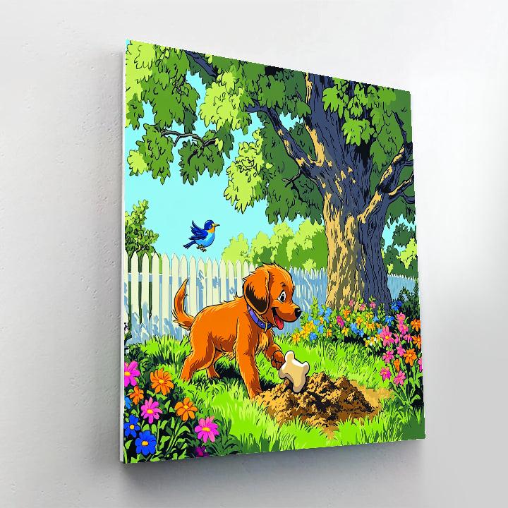Pluto Backyard Treasure Hunt Disney Inspired Paint by numbers kits