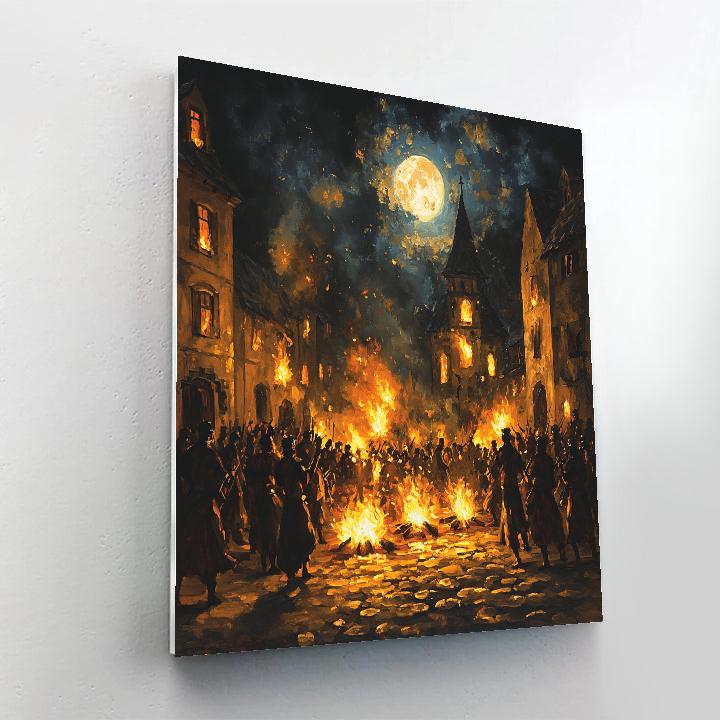 Francisco Goya Inspired Festival Of Fire DIY paint by numbers