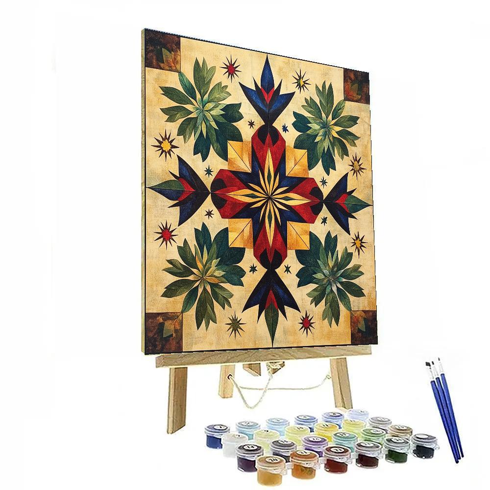 Frida Kahlo Inspired Cosmic Mandala Of Sacred Directions paint by number