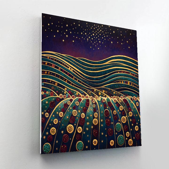 Gustav Klimt Inspired Spiral Vineyard Night Paint by numbers art