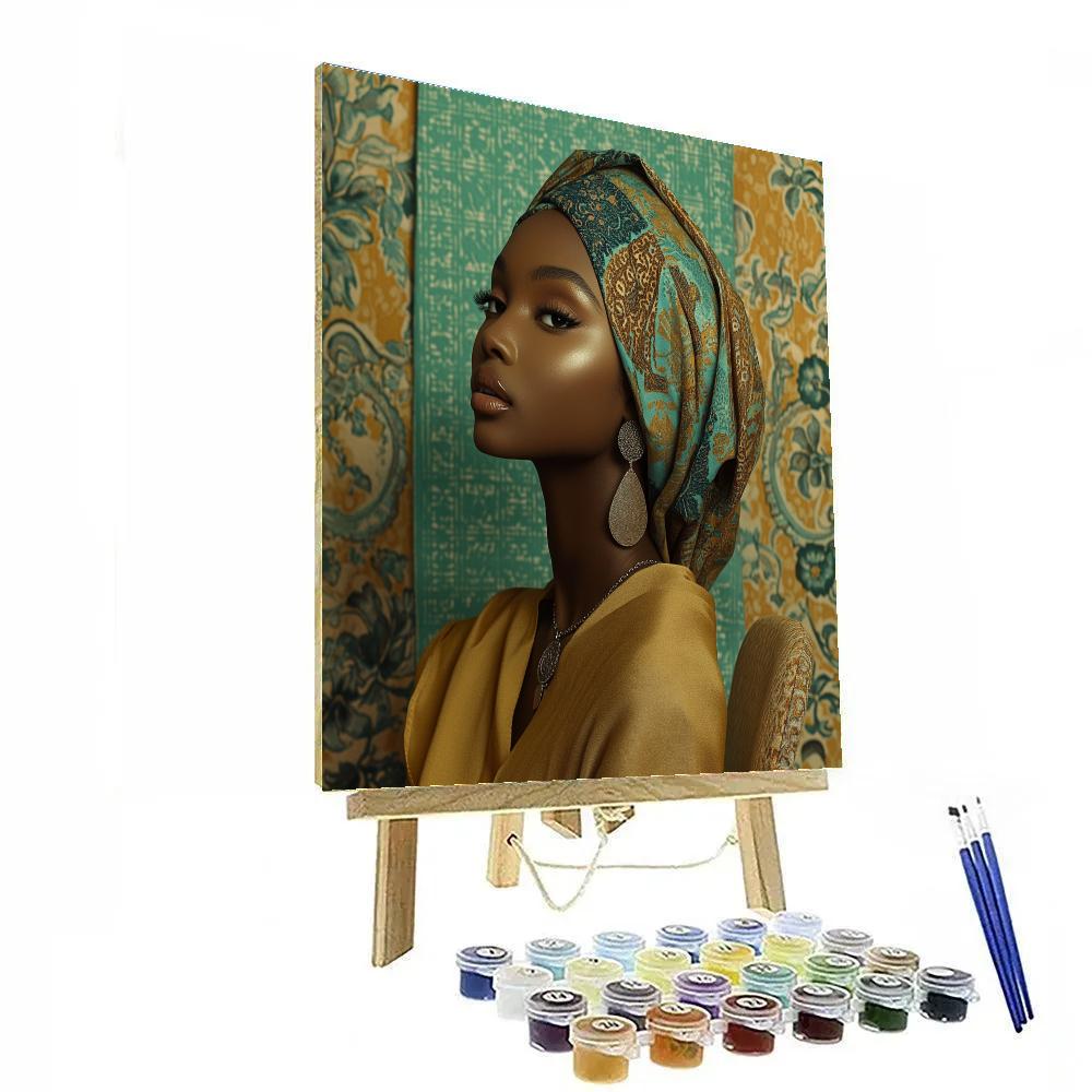 Amedeo Modigliani Inspired Poised Muse Number painting