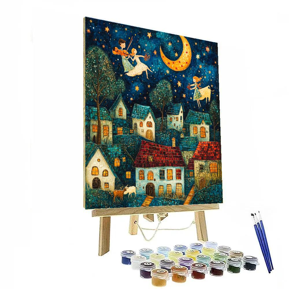 Marc Chagall Inspired Floating Village paint by number