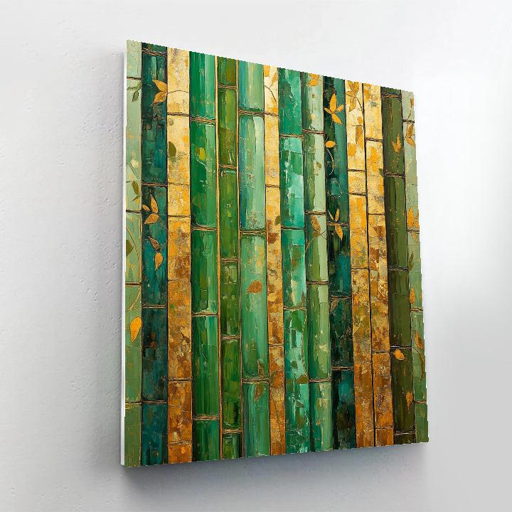 Gustav Klimt Inspired Golden Bamboo Grove paint by numbers