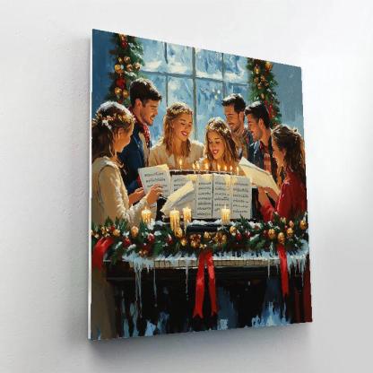 Garlanded Piano Carol DIY paint by numbers