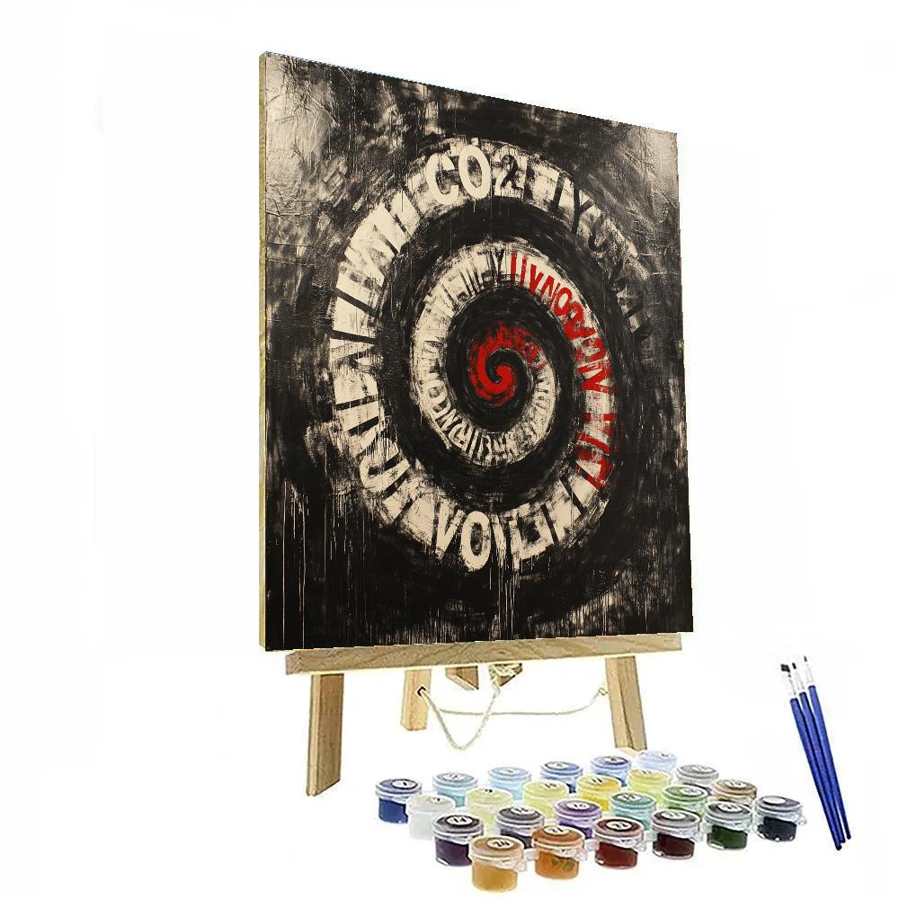 Banksy Inspired Carbon Debt Spiral Paint by numbers kits