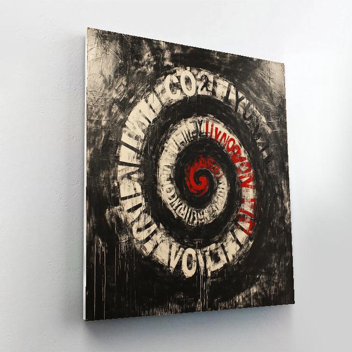 Banksy Inspired Carbon Debt Spiral Paint by numbers kits