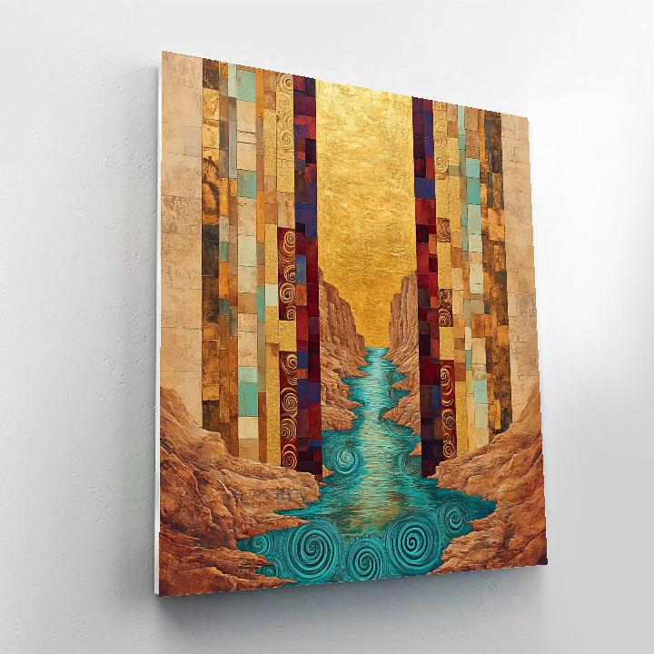 Gustav Klimt Inspired Mosaic Canyon Walls Numbered painting kits