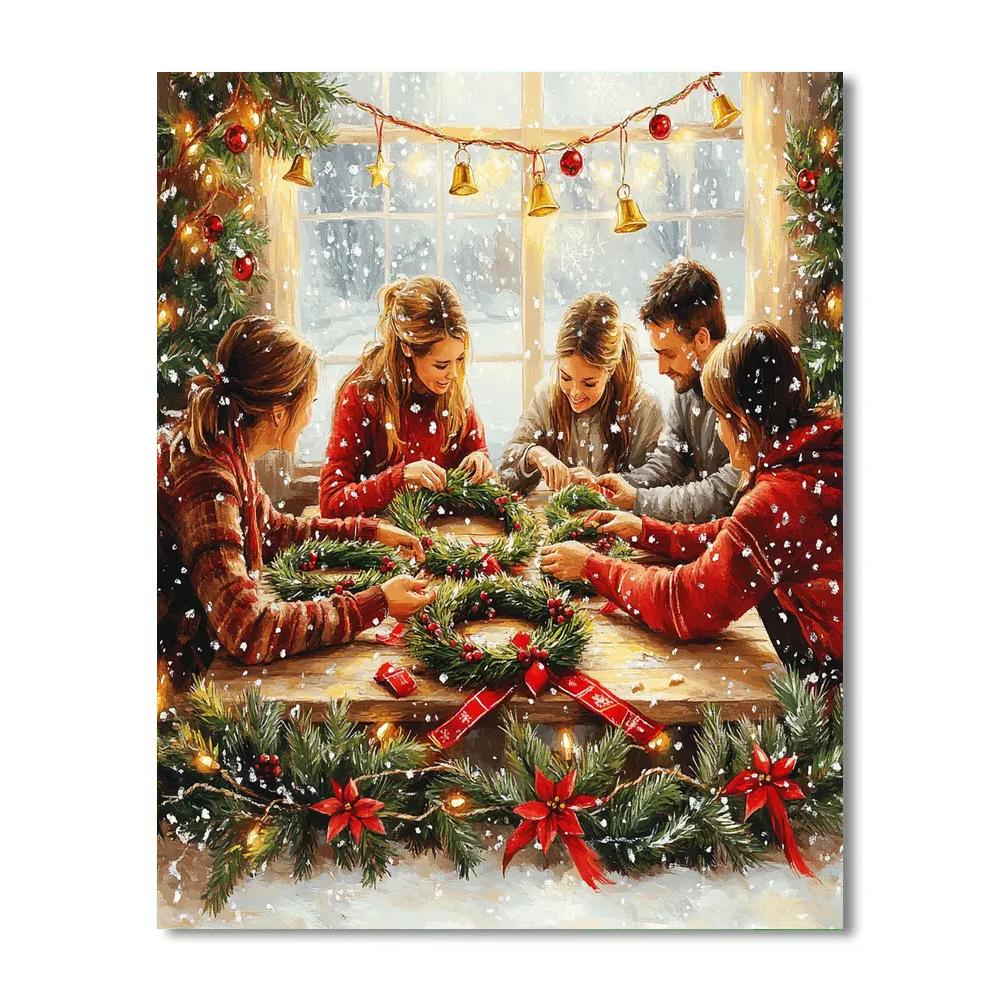 Wreath Workshop Friends Paint by numbers kits