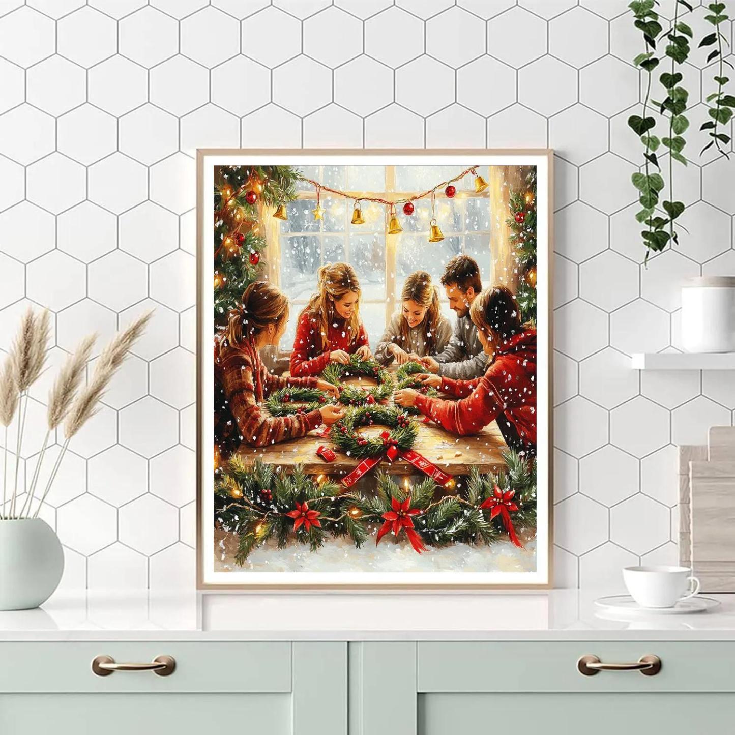 Wreath Workshop Friends Paint by numbers kits