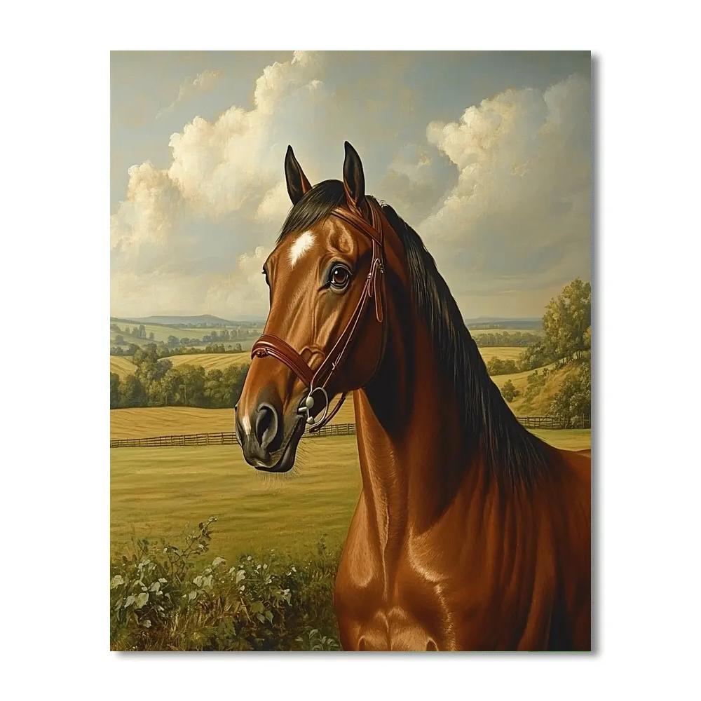 George Stubbs Inspired Majestic Horse paint by numbers