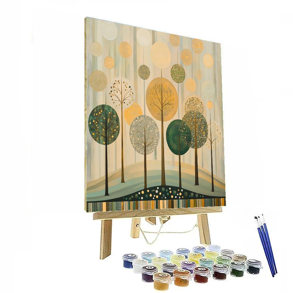 Gustav Klimt Inspired Golden Orchard Mist Paint by numbers kits