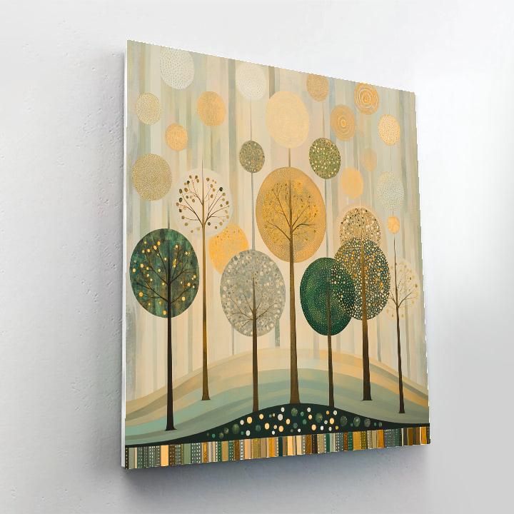 Gustav Klimt Inspired Golden Orchard Mist Paint by numbers kits