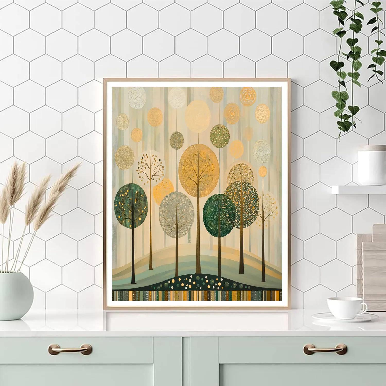 Gustav Klimt Inspired Golden Orchard Mist Paint by numbers kits