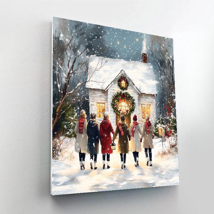 Lantern Walk To The Cottage Number painting