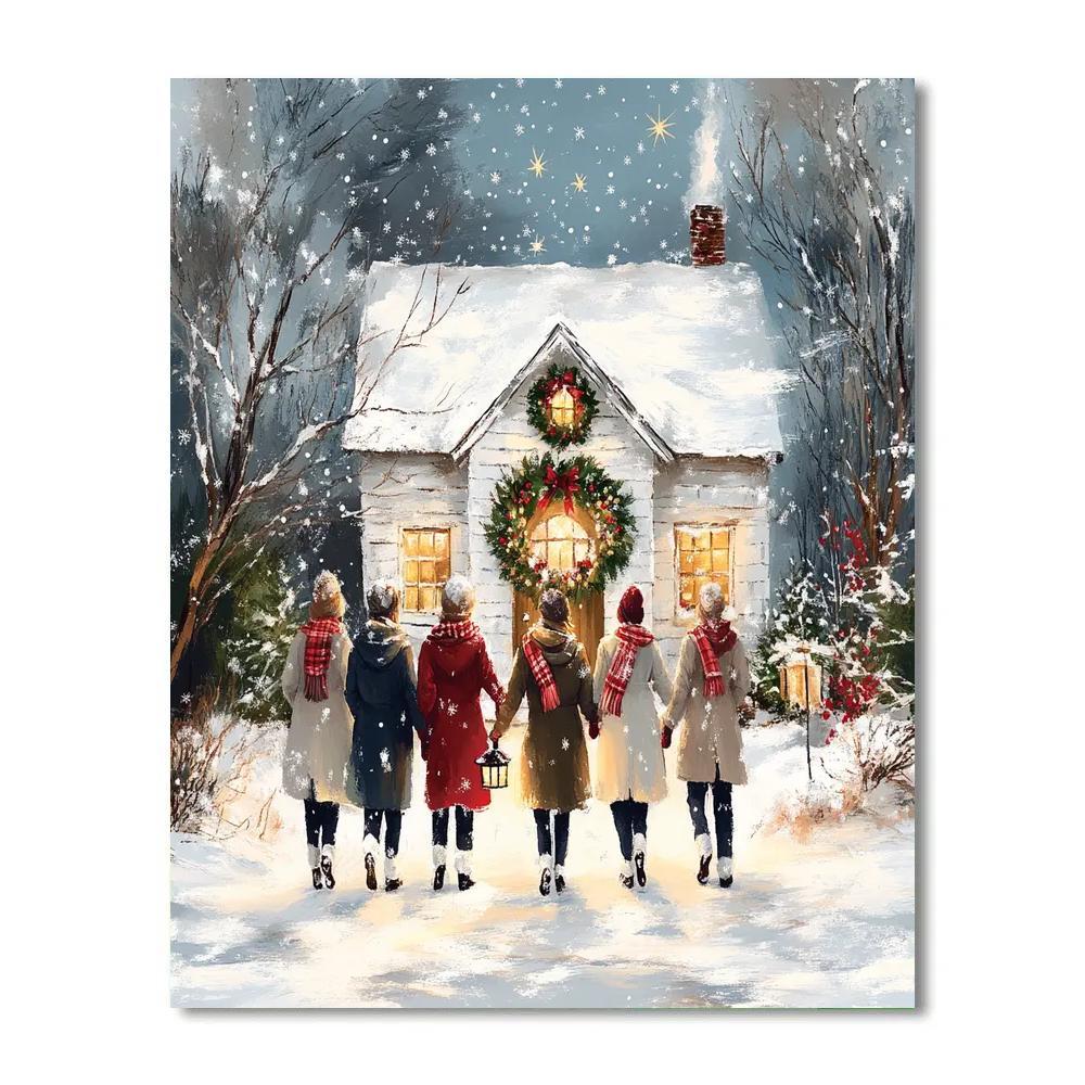 Lantern Walk To The Cottage Number painting