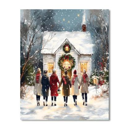 Lantern Walk To The Cottage Number painting