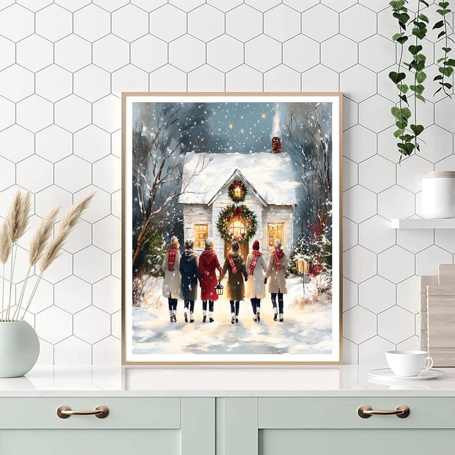 Lantern Walk To The Cottage Number painting