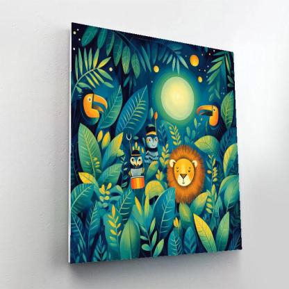 Henri Rousseau Inspired Jungle Parade paint by color