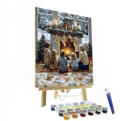 Stockings And Storytime Glow paint by number