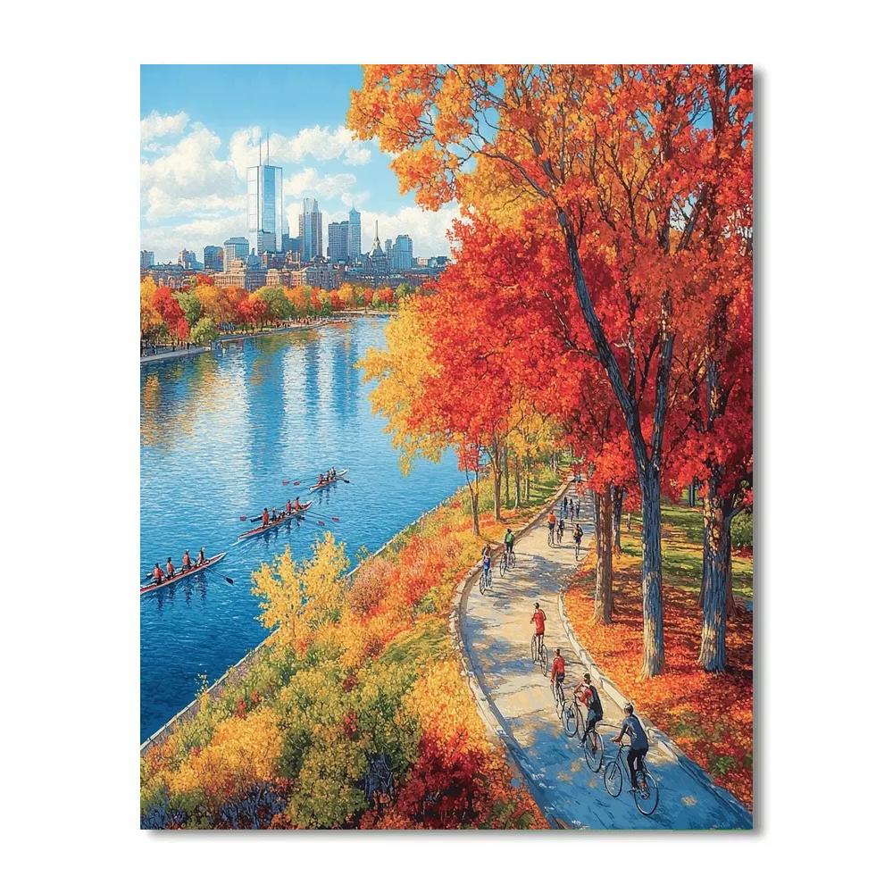 Boston Charles River Esplanade United States DIY paint by numbers