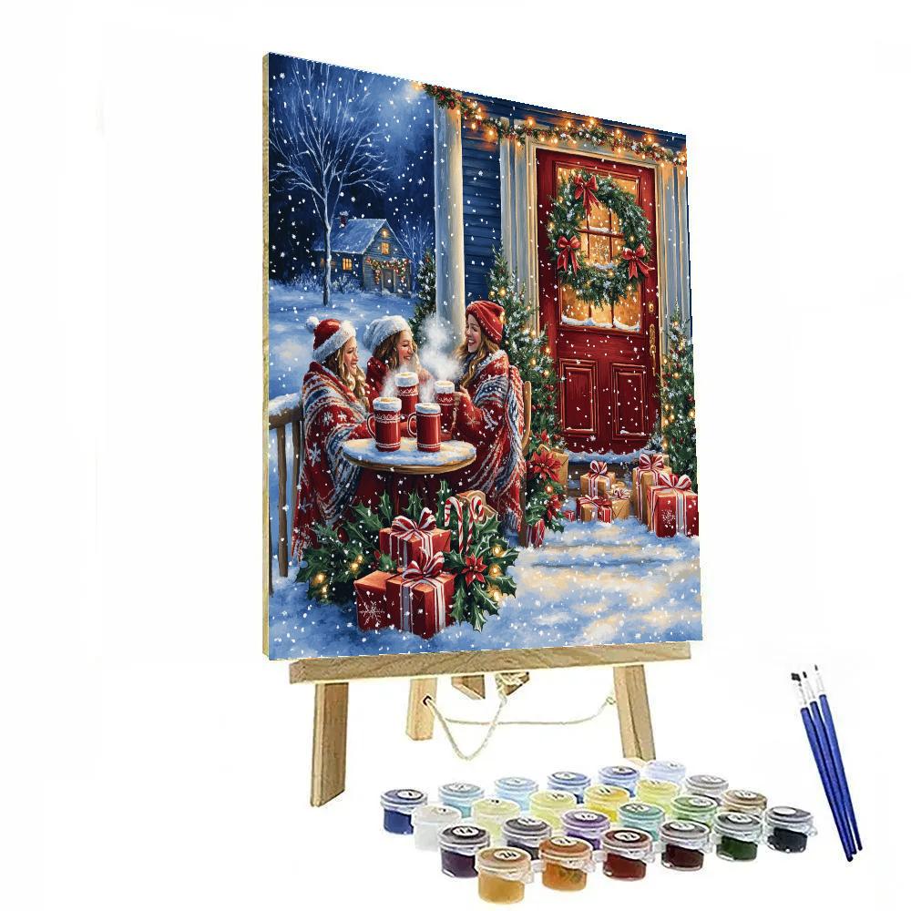 Midnight Cocoa On The Porch DIY paint by numbers