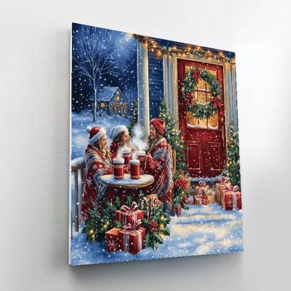 Midnight Cocoa On The Porch DIY paint by numbers