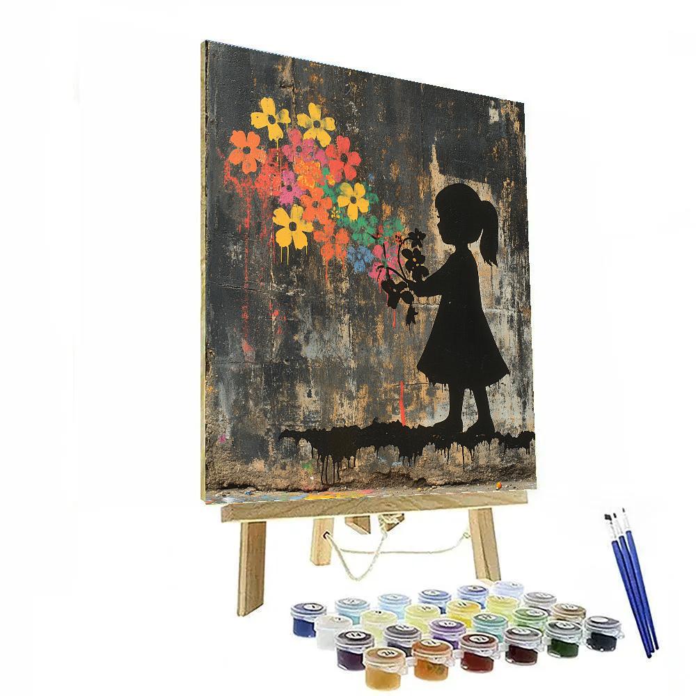 Banksy Inspired Street Garden Numbered painting kits