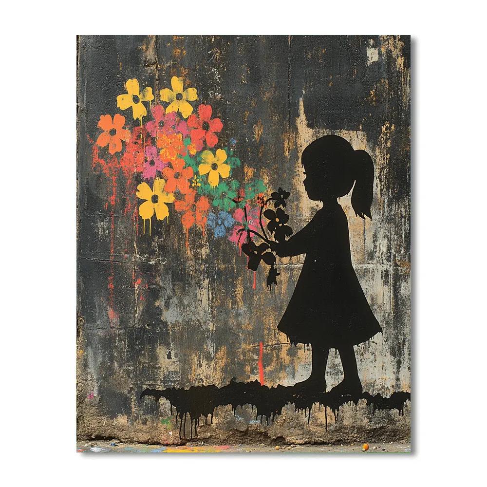 Banksy Inspired Street Garden Numbered painting kits