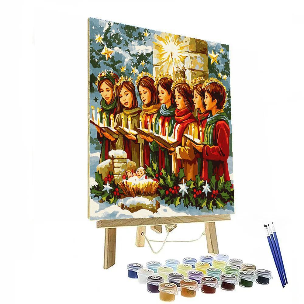Nativity Candle Chorus Painting by numbers kit
