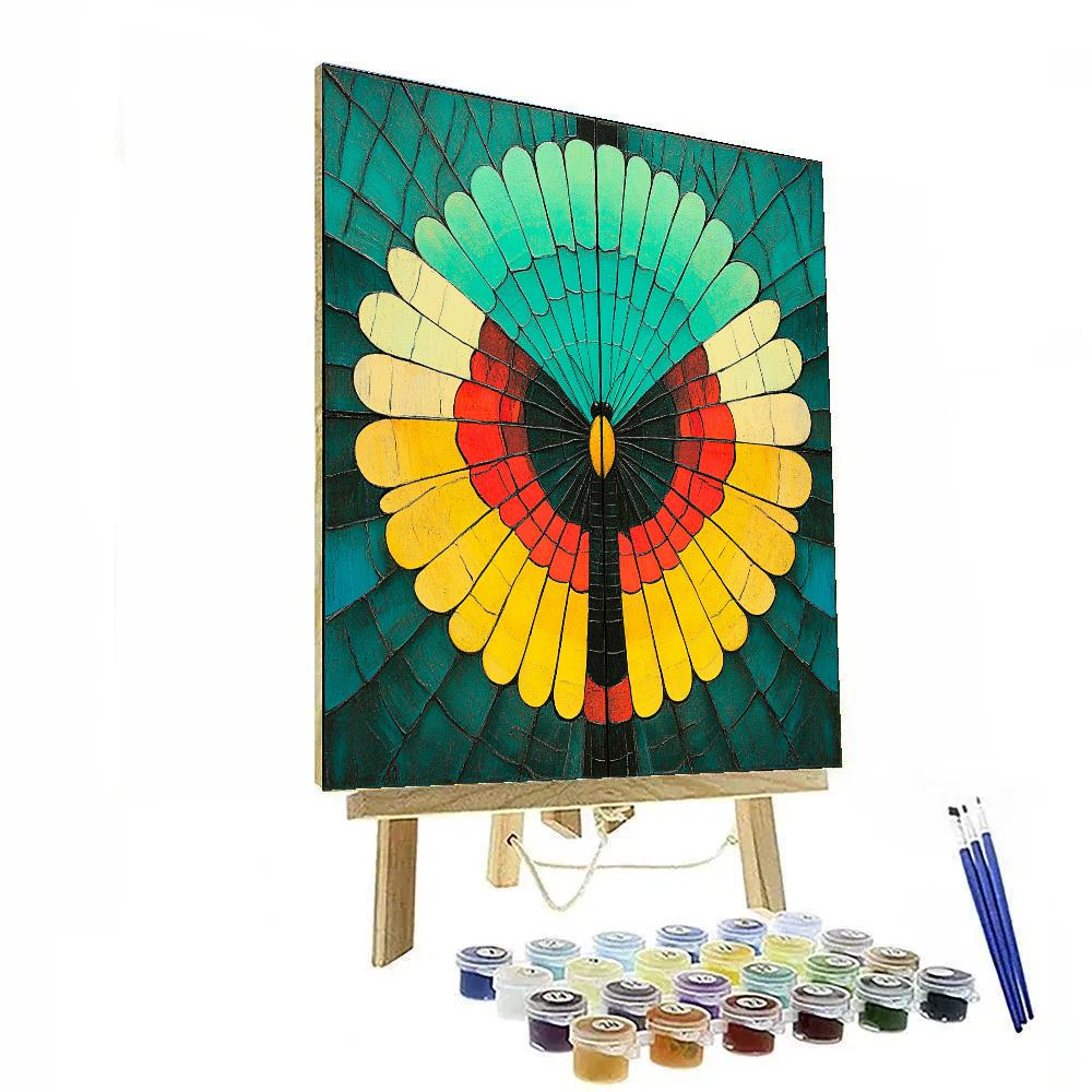 Damien Hirst Inspired Kaleidoscope Butterflies Paint by numbers art