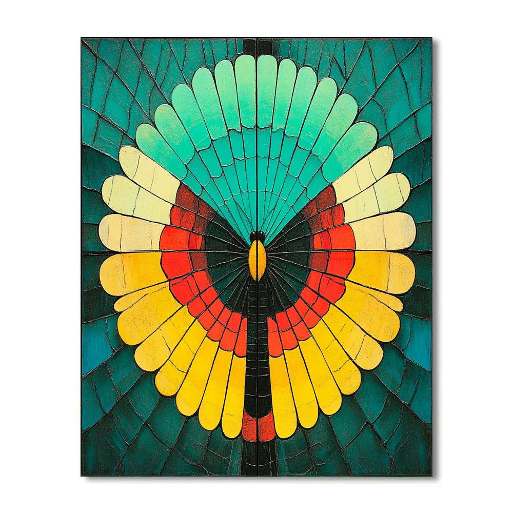 Damien Hirst Inspired Kaleidoscope Butterflies Paint by numbers art
