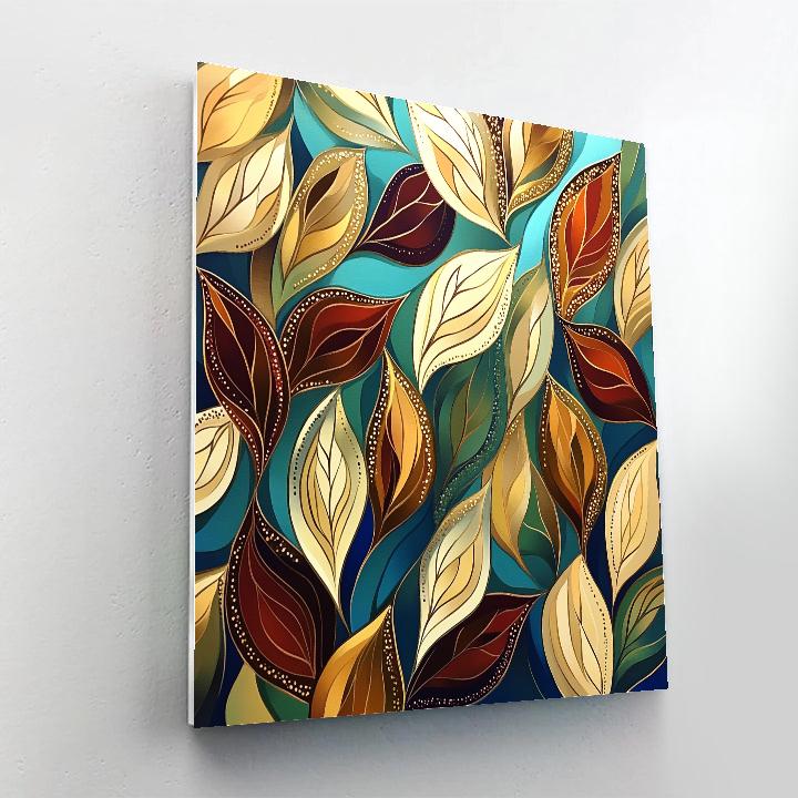 Gustav Klimt Inspired Golden Autumn Canopy Carpet Paint by numbers art