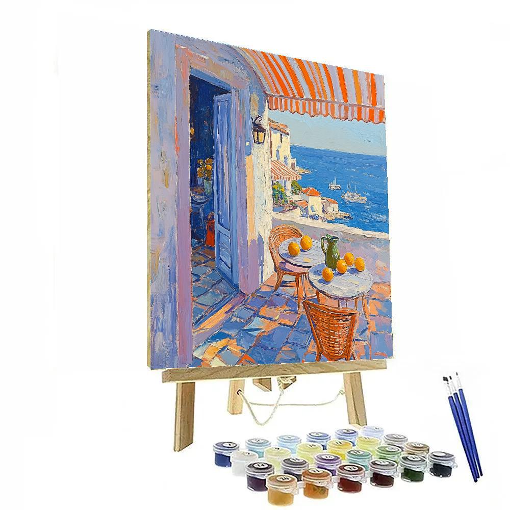 Henri Matisse Inspired Mediterranean Cafe Number painting