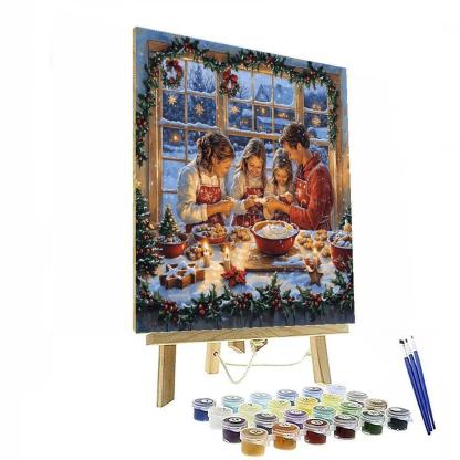 Holly Window Baking Choir DIY paint by numbers