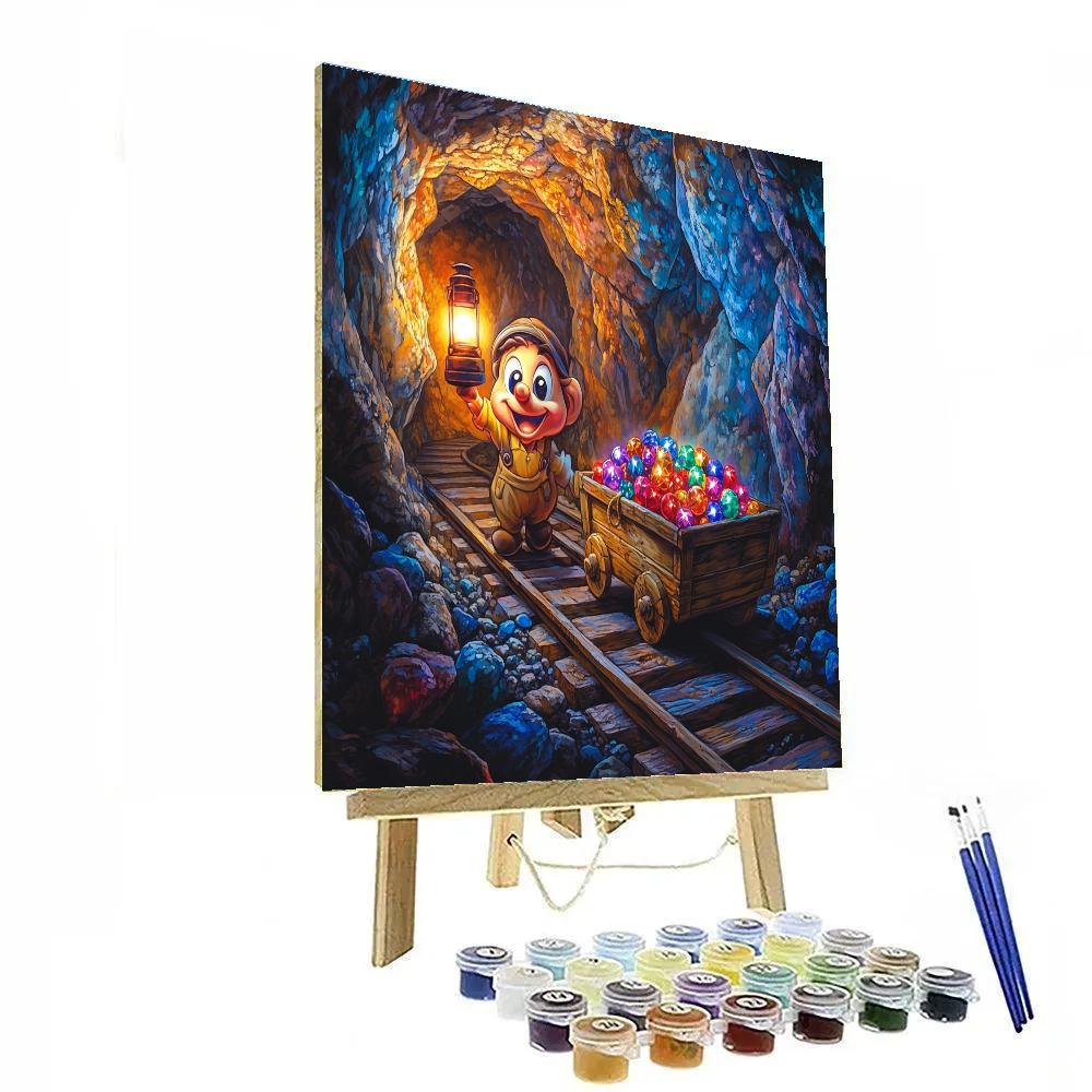Dopey Gem Mine Sparkle Surprise Disney Inspired paint by number