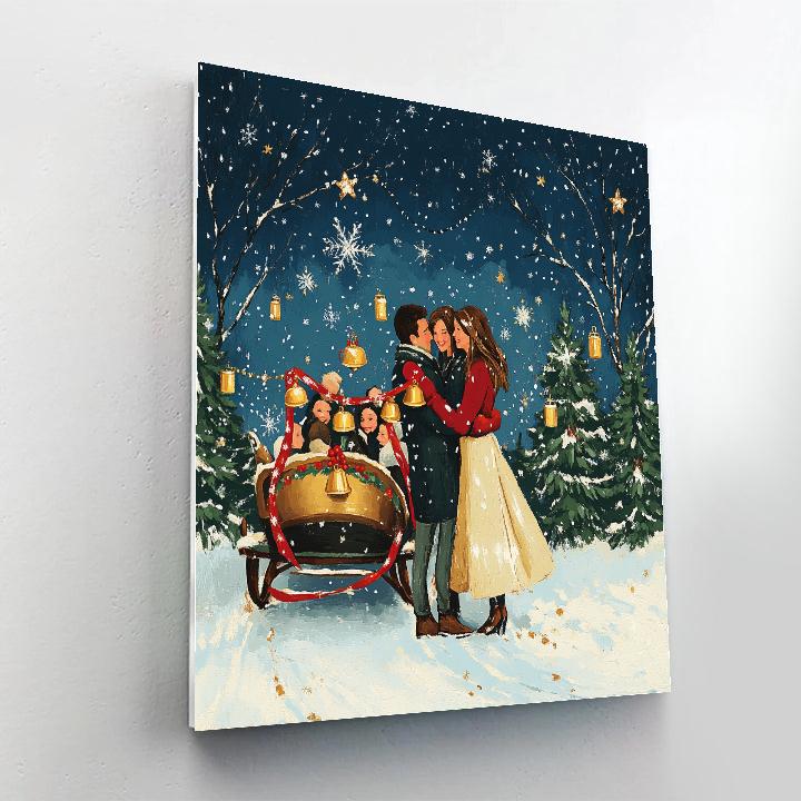 Starlit Sleigh Bell Reunion paint by number