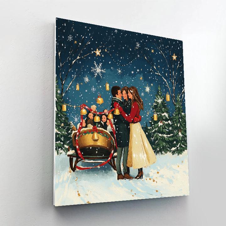 Starlit Sleigh Bell Reunion paint by number