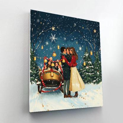 Starlit Sleigh Bell Reunion paint by number