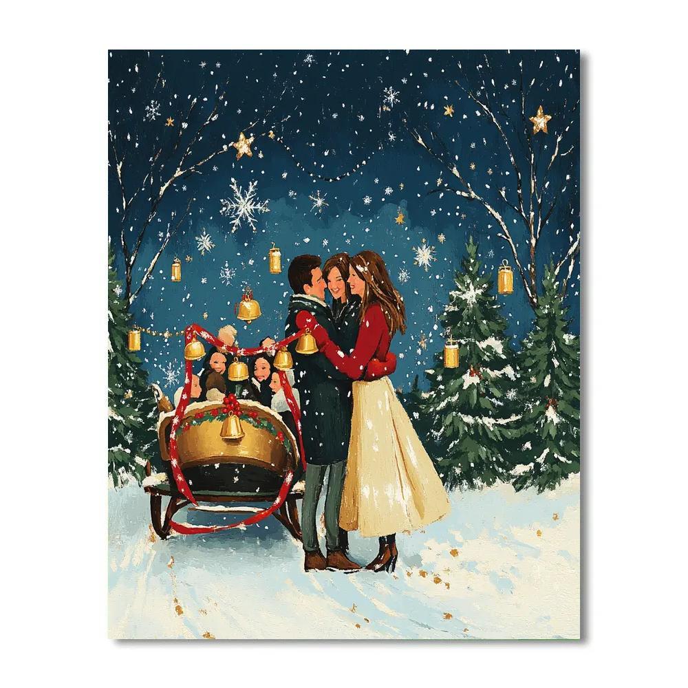 Starlit Sleigh Bell Reunion paint by number