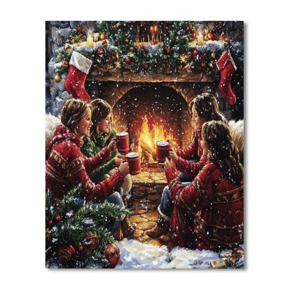 Hearth Garland Toast paint by number