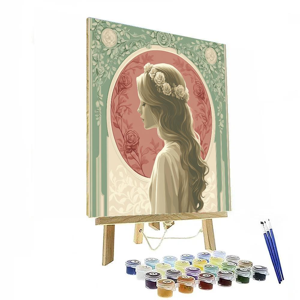 Alphonse Mucha Inspired Rose Nouveau Paint by numbers kits