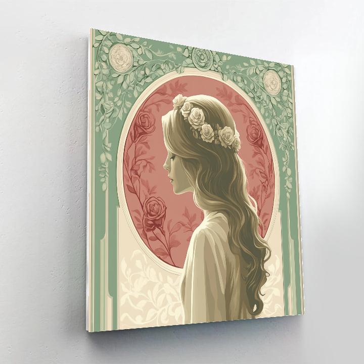 Alphonse Mucha Inspired Rose Nouveau Paint by numbers kits