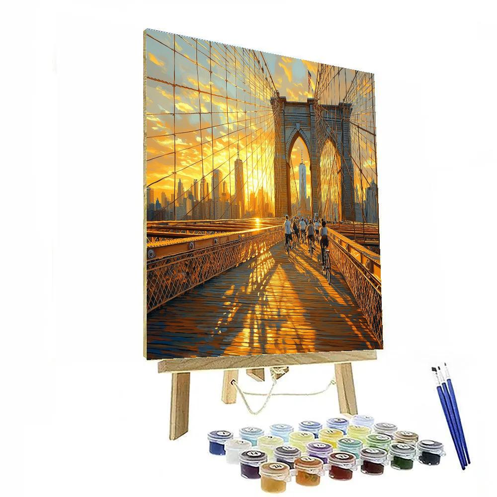 Brooklyn Bridge Promenade New York United States DIY paint by numbers